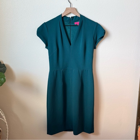Betsey Johnson Dresses & Skirts - Betsey Johnson Teal V-Neck Mini Dress